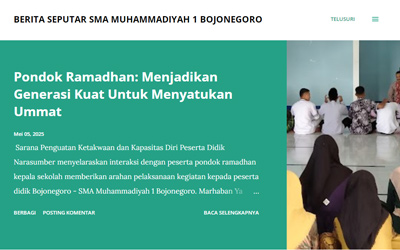 Kunjungi Blog SMA Muhammadiyah 1 Bojonegoro !!